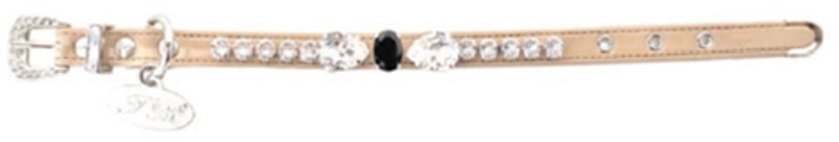 Trilly tutti Brilli hondenhalsband Merida Beige Swarovski