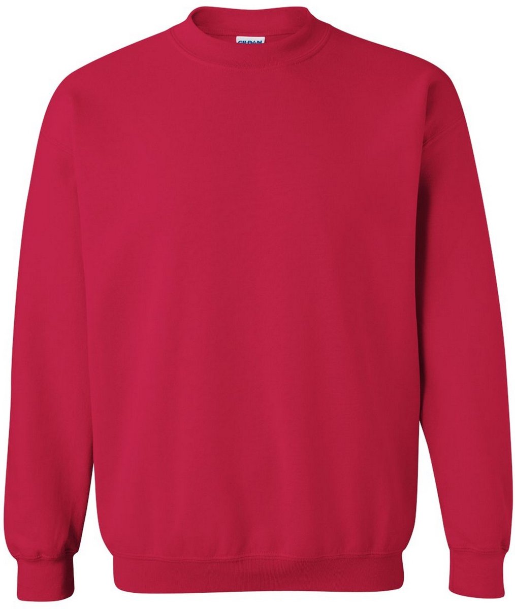 Gildan Zware Blend Unisex Adult Crewneck Sweatshirt voor volwassenen (Kersenrood)