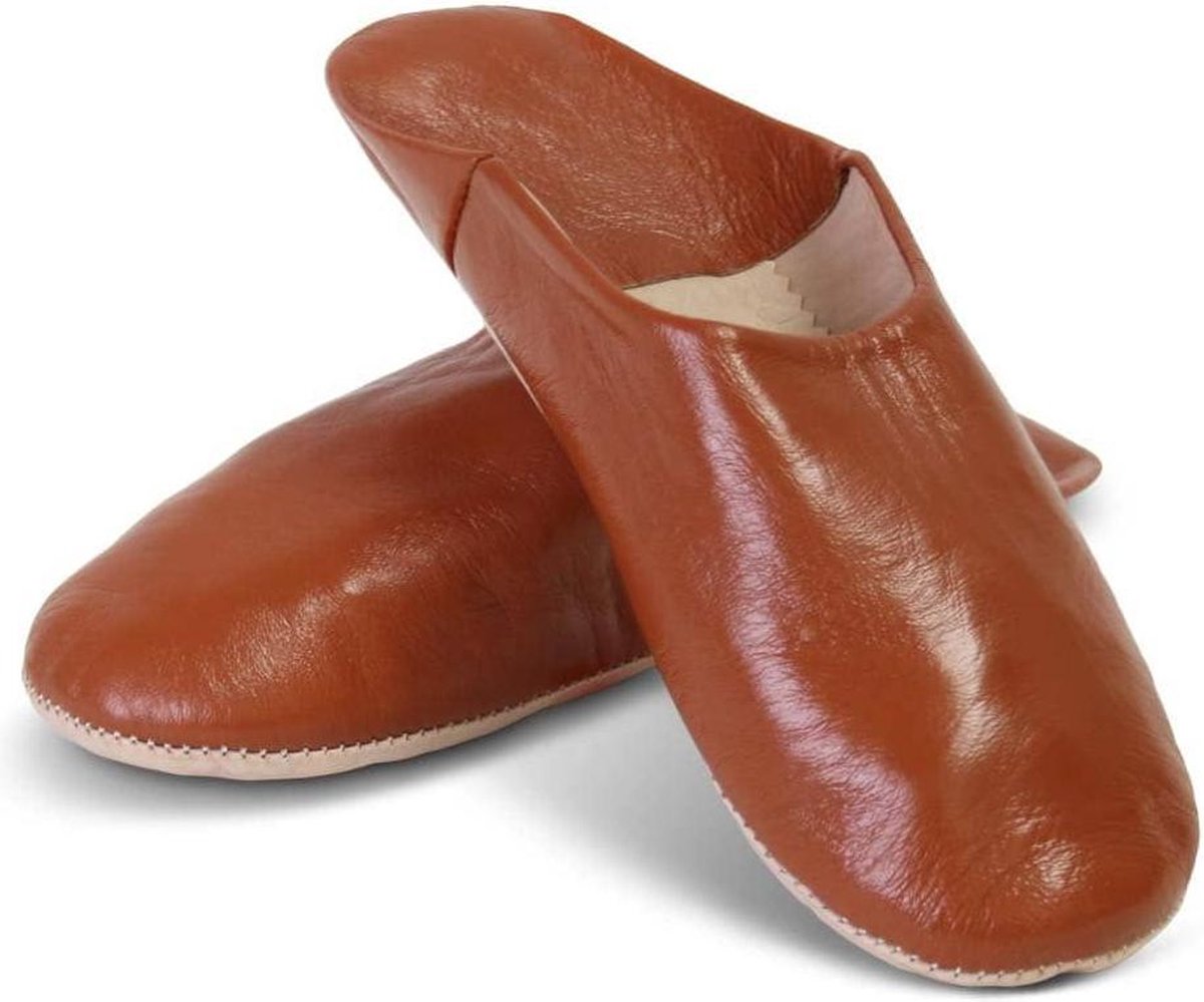 Safaary - Marokkaanse Babouche Leer Natural - Maat 38