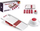 5-in-1 Mandoline Rasp Quttin Wit Rood (28 X 11,3 x 3 cm)