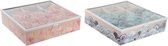 Box for Infusions DKD Home Decor My Tea Kristal Hout MDF (2 pcs) (24 x 24 x 6.5 cm)