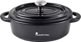 Kookpot Masterpro Ovaalvormig Zwart Keramiek (16 x 9,8 x 4,5 cm)