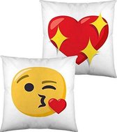 Kussen met vulling Emoji Face Blowing a Kiss (40 x 40 cm)