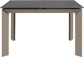 Eettafel Kristal Metaal Grijs (120 X 80 x 76 cm)