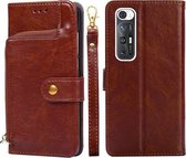 Ritstas PU + TPU Horizontale Flip Lederen Case met Houder & Kaartsleuf & Portemonnee & Lanyard Voor Xiaomi Redmi Note 10S (Bruin)
