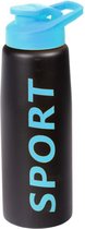 Bidon drinkfles/waterfles kobalt blauw 850 ml - Sportfles/sportbidon