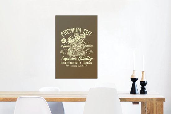 Décoration murale Métal - Aluminium - Tabac - Vintage - Dessin - 60x90 cm