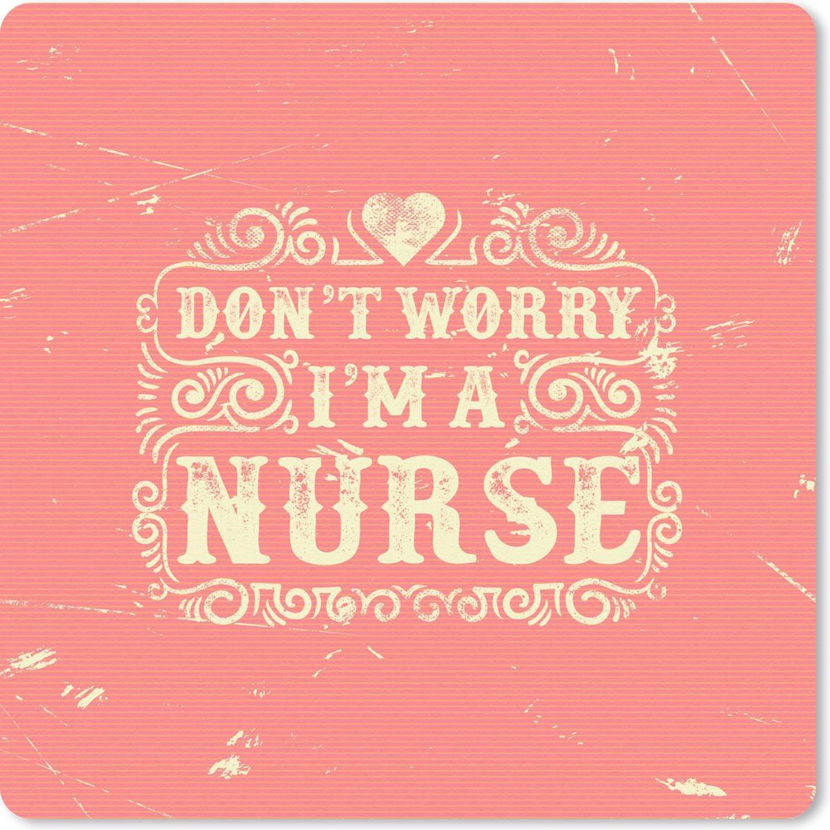 Muismat 20x20 cm - Mousepad Vintage - Design - Tekst - Muismatten