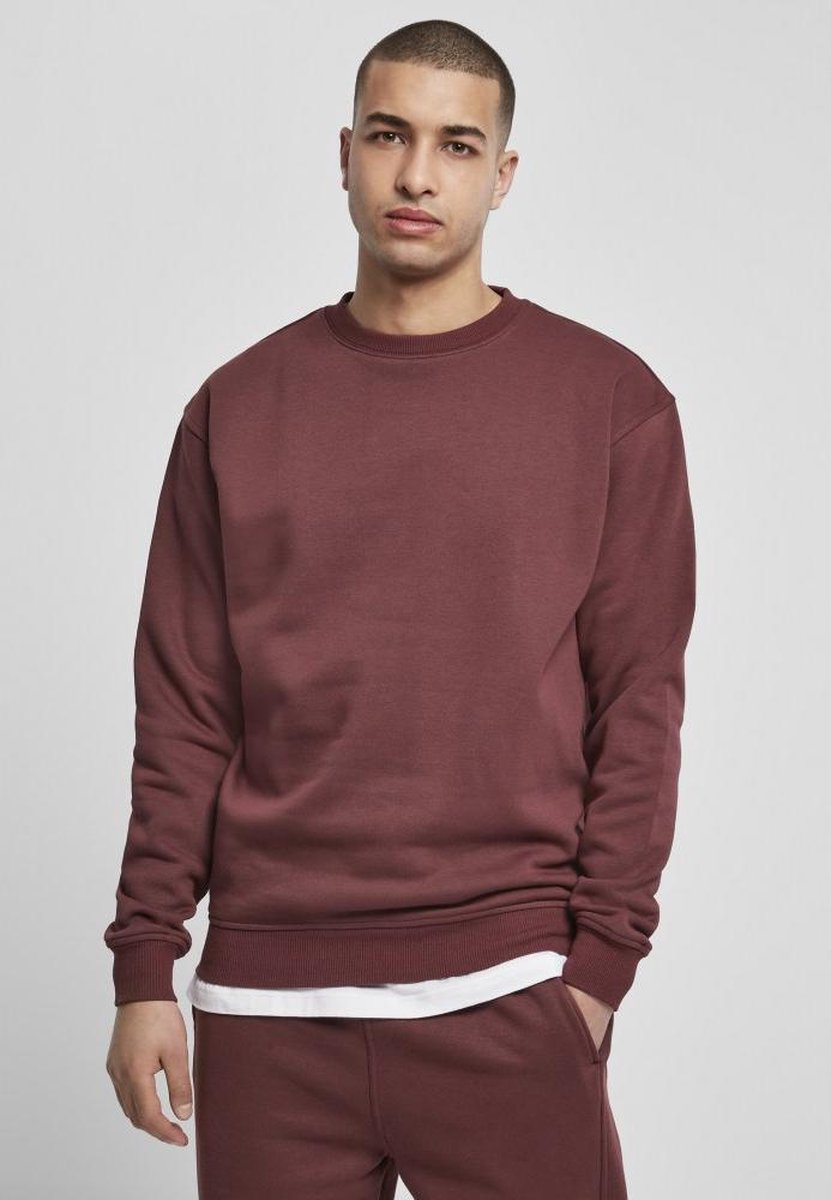 Urban Classics Basic Crew Sweater/trui M Rood