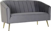 Sofa DKD Home Decor Grijs Polyester Metaal Gouden Glam (140 x 77 x 81 cm)