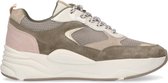 Sacha - Dames - Beige dad sneakers met khaki details - Maat 38