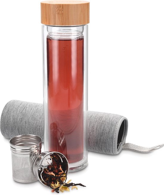 PEAM Dubbelwandige wijnglazen - Set van 4 - 350 ml - Voor glühwein, koffie & thee