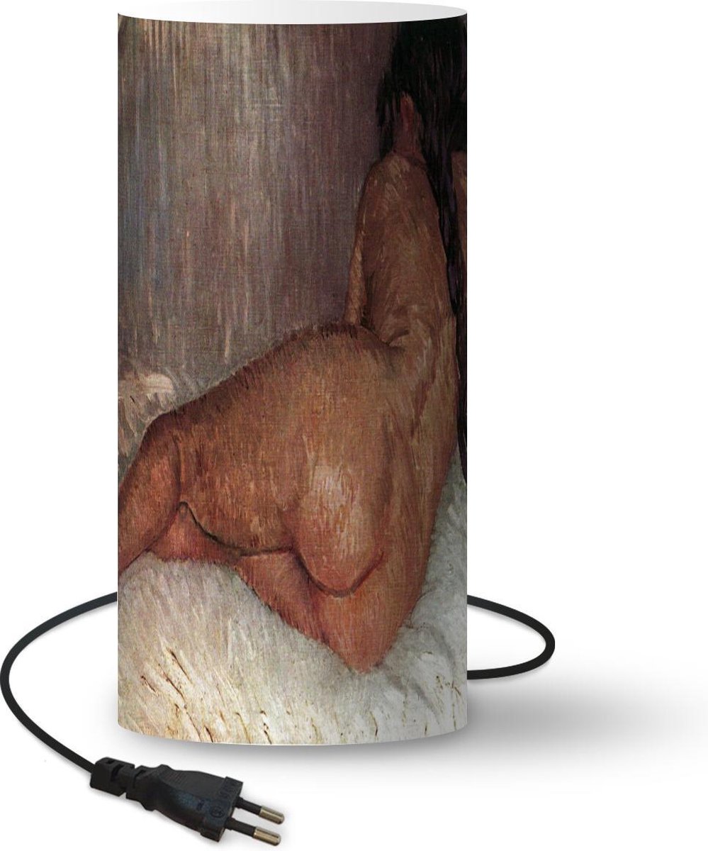 Lamp - Nachtlampje - Tafellamp slaapkamer - Naakt vrouw - Vincent van Gogh - 33 cm hoog - Ø15.9 cm - Inclusief LED lamp