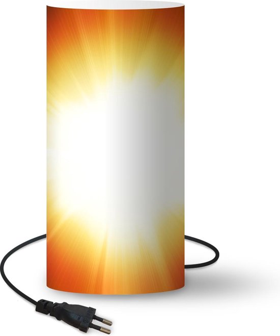 Lamp - Nachtlampje - Tafellamp slaapkamer - Oranje gloed rond een witte  flits - 33 cm... | bol.com