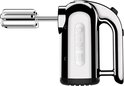Chrome Dualit handmixer van opzij met een menghaak.