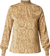 IVY BEAU Noraly Blouse - Camel/Black - maat 44