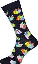 Happy Socks Birthday Gift Sock - unisex sokken - blauw met cadeautjes - Unisex - Maat: 41-46