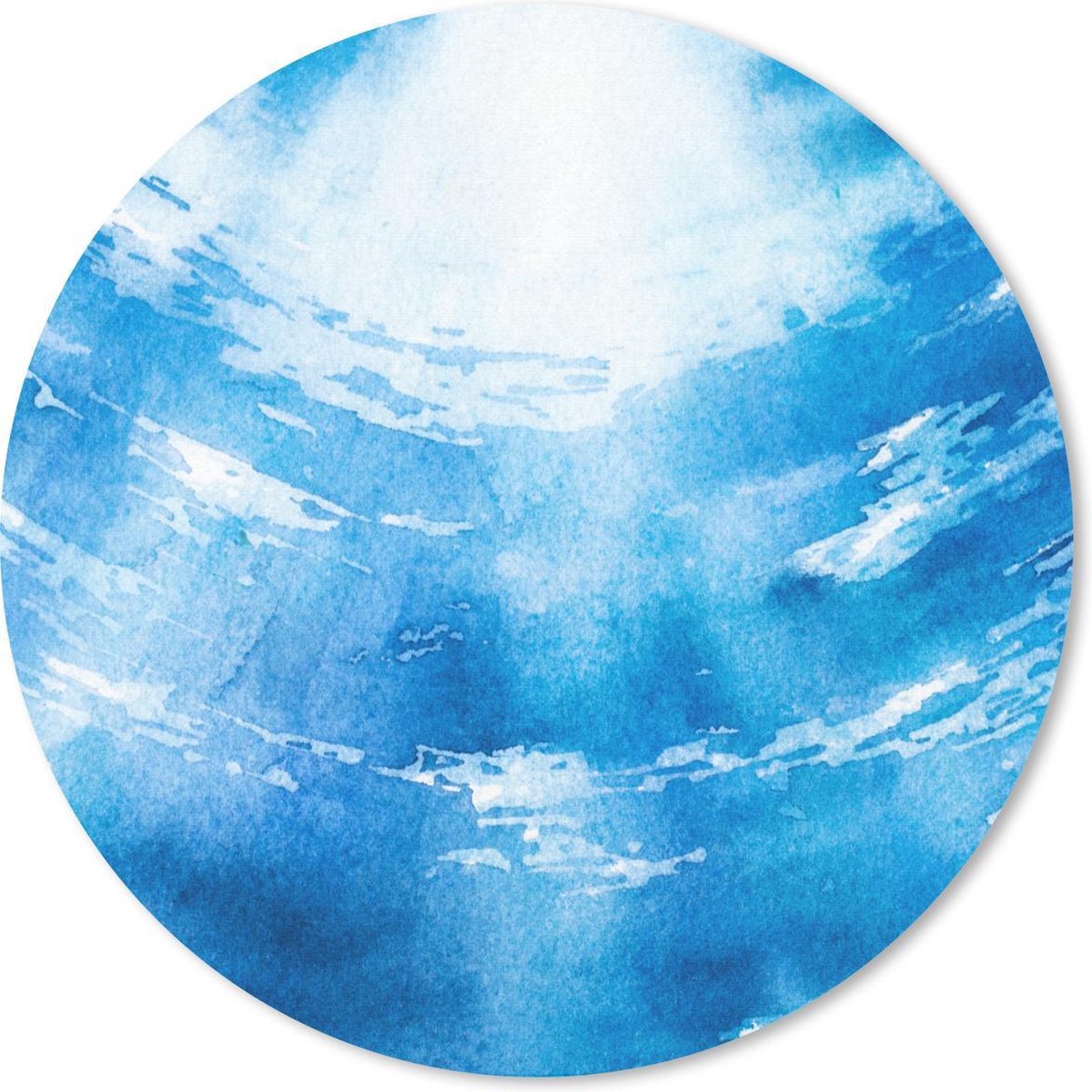 Muismat rond 50x50 cm - Mousepad Waterverf - Water - Zon - Ronde muismatten