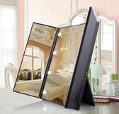 Uniclamps LED - Draagbare LED Make up Spiegel - Met Hartjes Verlichting - Zwart - Spiegel Met Licht -