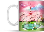Mok - Illustratie van Mount Fuji in Tokyo - 350 ml - Beker