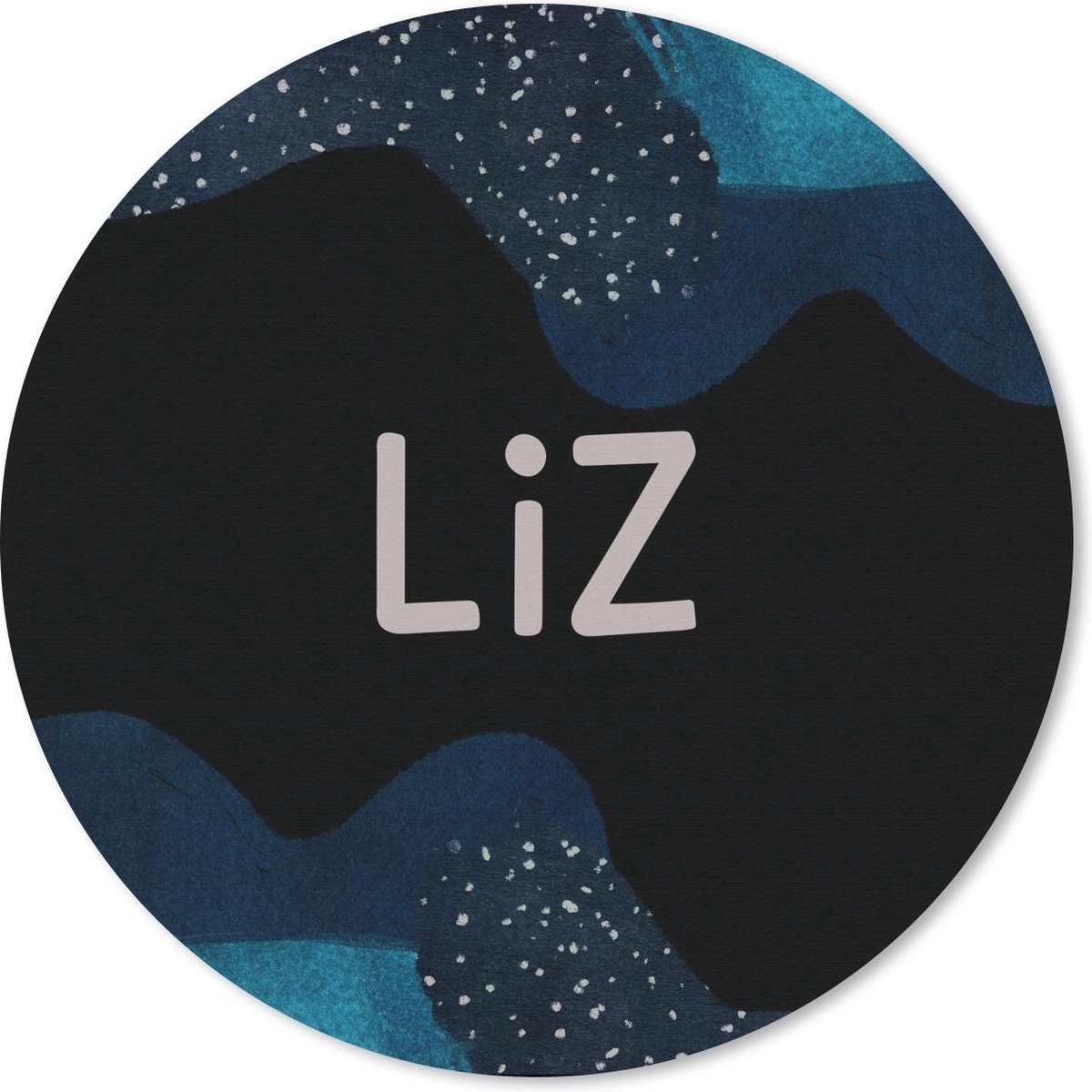 Muismat rond 50x50 cm - Mousepad Liz - Pastel - Meisje - Ronde muismatten