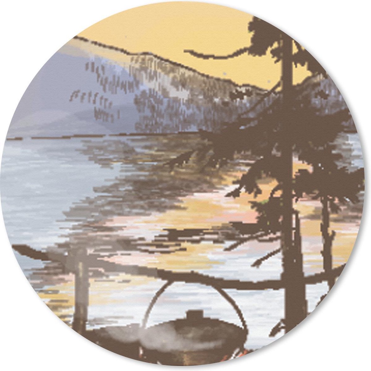 Muismat rond 40x40 cm - Mousepad Koken - Zee - Berg - Ronde muismatten