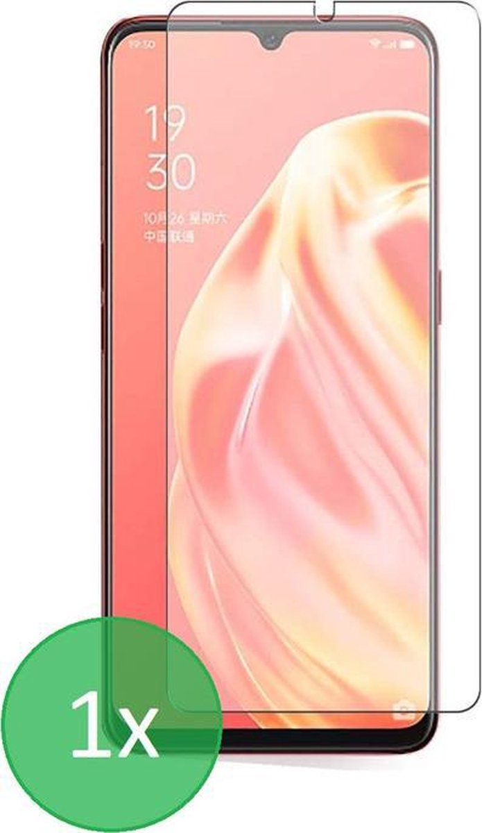 Geschikt Voor: Oppo A91 - 1x Screenprotector - screen protector - glas - bescherm - beschermglas