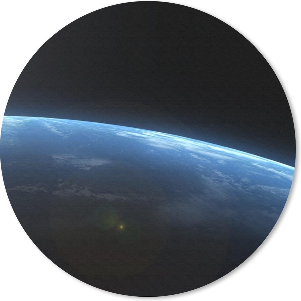 Muismat rond 50x50 cm - Mousepad Aarde - Ruimte - Planeten - Ronde muismatten