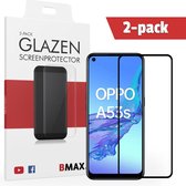 2-pack BMAX geschikt voor OPPO A53s screenprotector van gehard glas - Beschermglas - Tempered Glass - Glasplaatje - Screenprotector - Full Cover