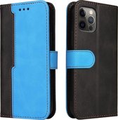 Hoesje geschikt voor Samsung Galaxy S20 Plus - Bookcase - Koord - Pasjeshouder - Portemonnee - Tweekleurig - Kunstleer - Zwart/Blauw