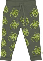 Smitten Organic 'Camping Magical Leopard' All Over Print Sweatpants in Balsam Green kleur