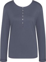 Triumph Mix & Match LSL TOP Buttons Vrouwen Pyjamashirt - MOONLIGHT BLUE - Maat 46