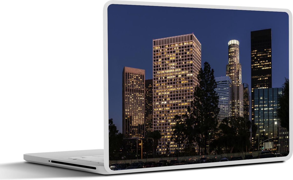 Afbeelding van product SleevesAndCases  Laptop sticker - 11.6 inch - Los Angeles - Nacht - Wolkenkrabber