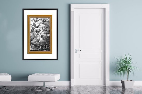 Cadre photo avec affiche - Oeuvre d'art - Peintre - Cadres - Or - 80x120 cm - Cadre pour affiche