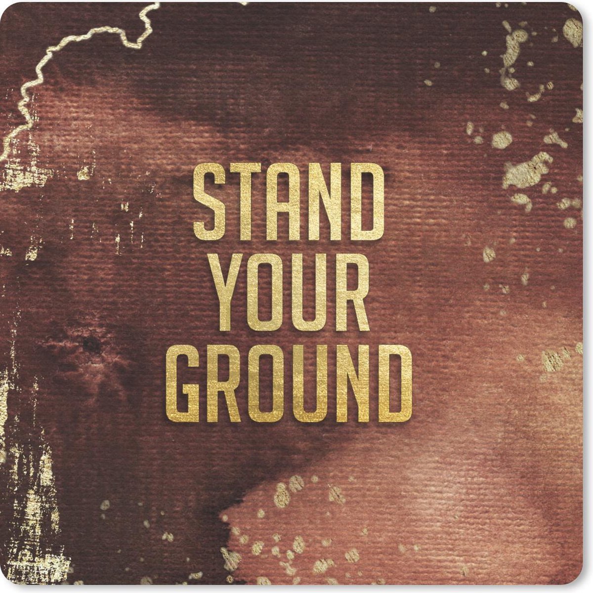 Muismat 30x30 cm - Mousepad Zelfvertrouwen - Goud Roségoud - Quotes - Muismatten