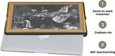 Laptophoes 13 inch - Stilleven - Schilder - Lijst - Goud - Laptop sleeve - Binnenmaat 32x22,5 cm - Zwarte achterkant