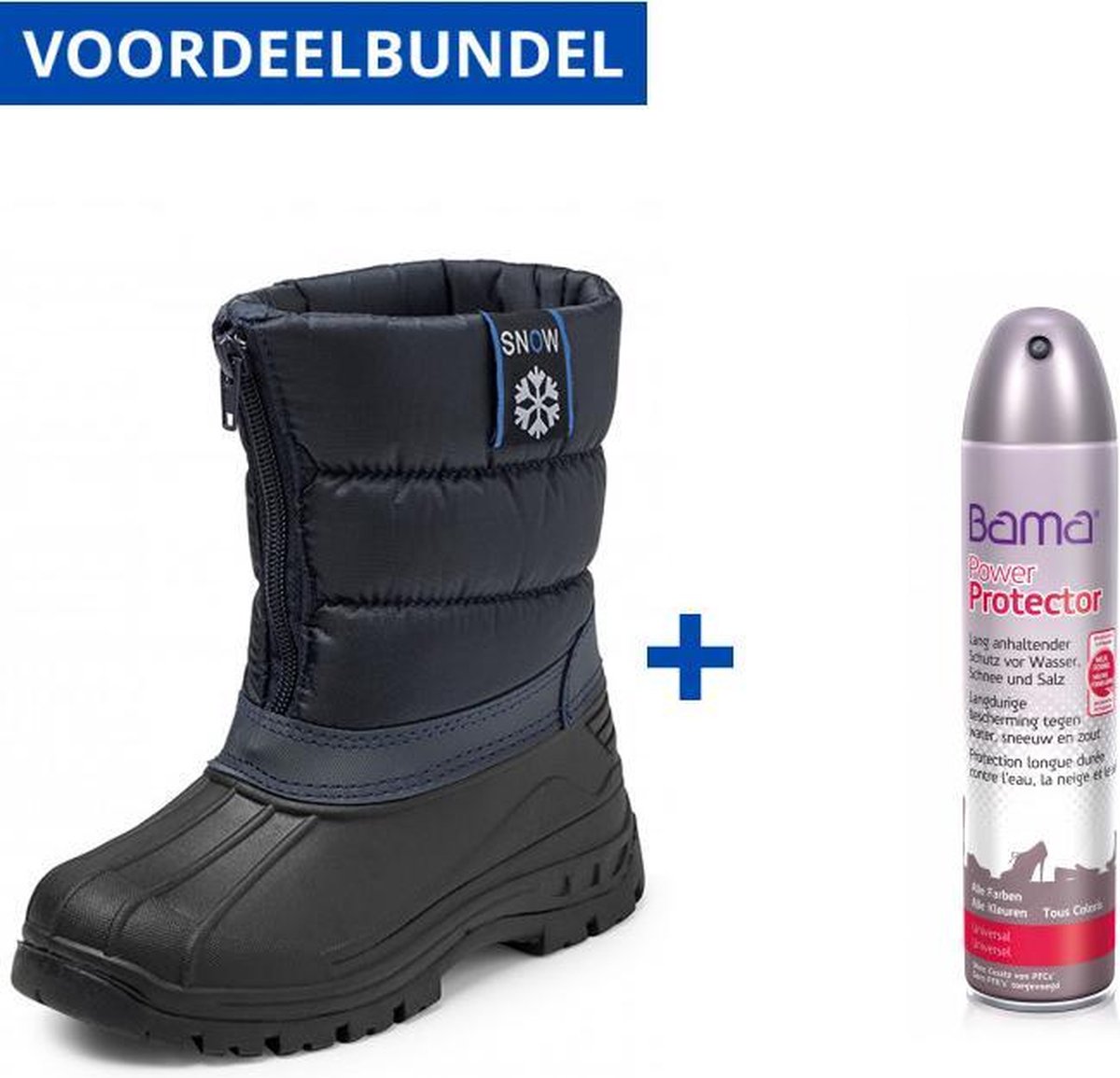 Gevavi Boots CW11 Sneeuwlaarzen Snowboots voor Kinderen – + Bama Waterafstotende Schoenspray Blauw