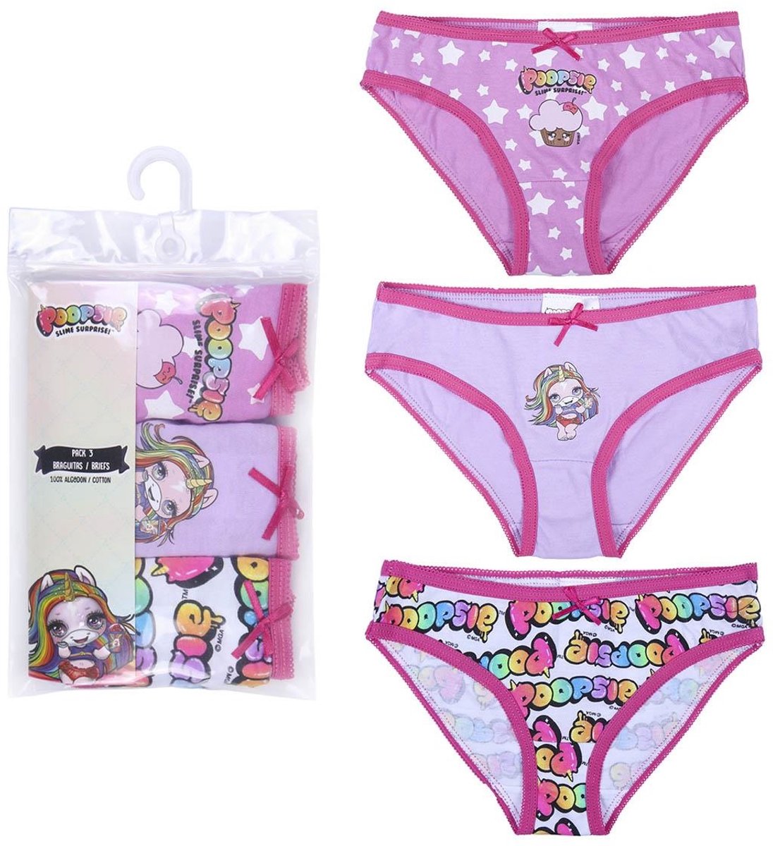 Poopsie Slime Surprise! Poopsie - Ondergoed - Onderbroekjes - 3 pack Multi colour