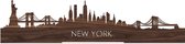 Standing Skyline New York Notenhout - 60 cm - Woondecoratie design - Decoratie om neer te zetten - WoodWideCities