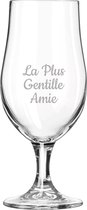 Bierglas op voet gegraveerd - 49cl - La Plus Gentille Amie