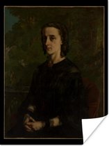 Poster Madame de Brayer - Schilderij van Gustave Courbet - 30x40 cm