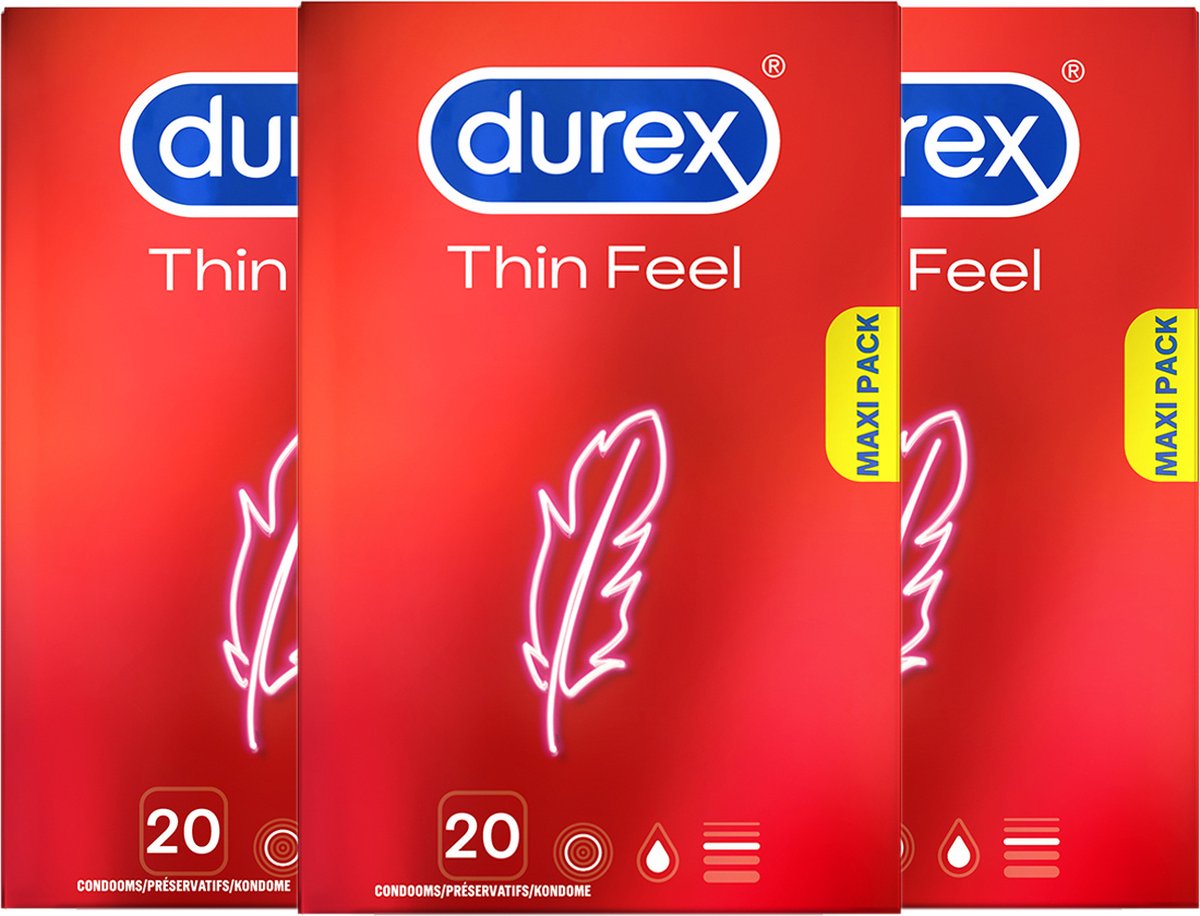 Bol.com Durex Condooms Thin Feel 20st x3 aanbieding