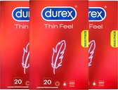 Préservatifs Durex Thin Feel 20pcs x3