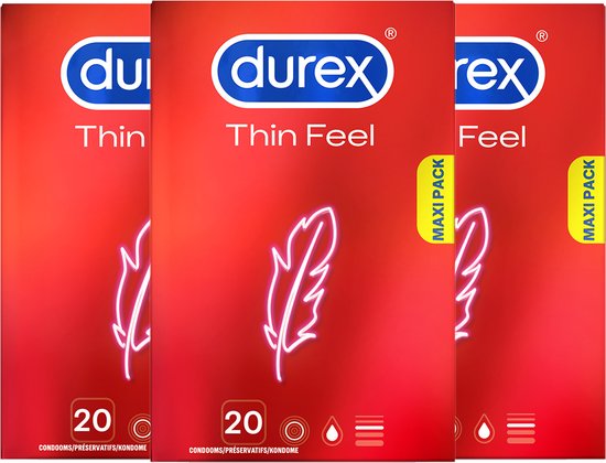 Durex Condooms Thin Feel 20st x3