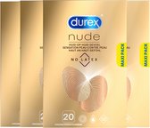 Bol.com Durex Condooms Nude - Latexvrij - 4x 20 stuks aanbieding