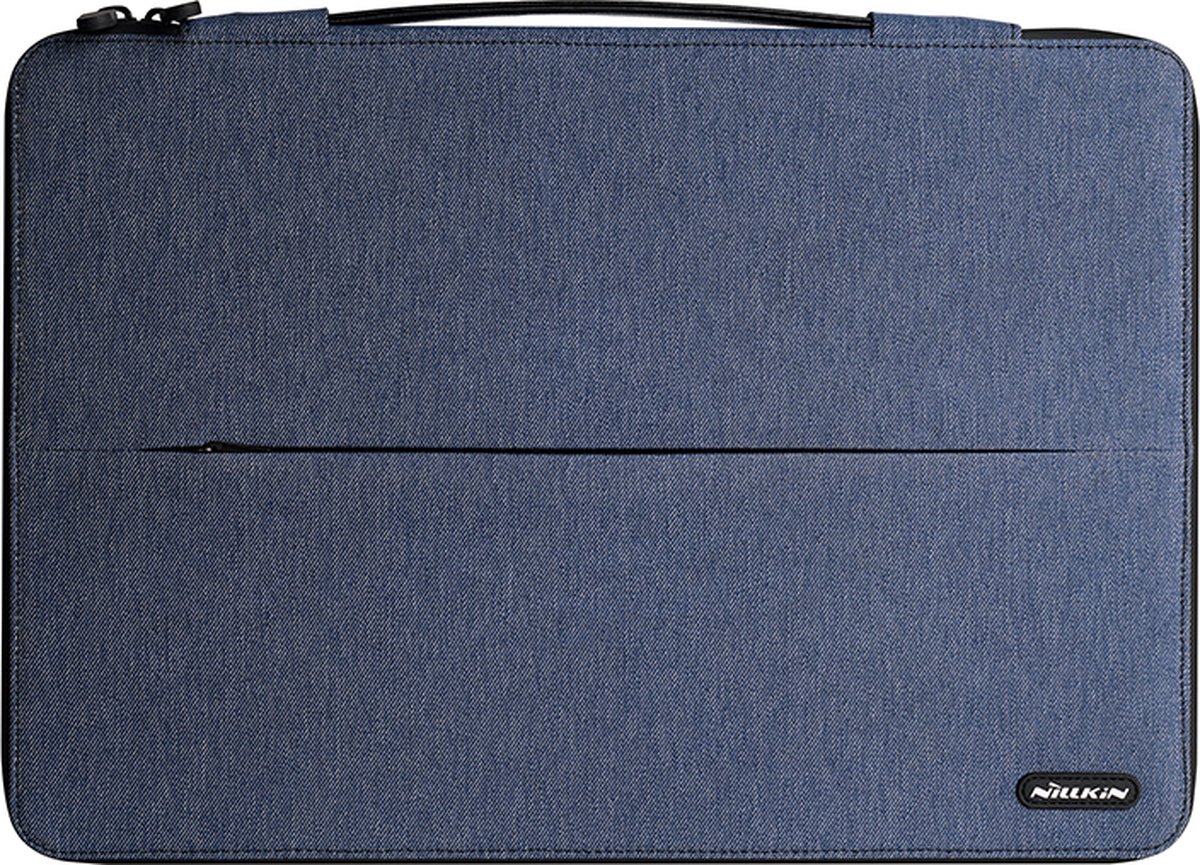 Laptoptas - 14 inch laptophoes met extra opberg vak - Multifunctionele tas met standaard - Blauw