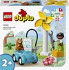 foto van Tove LEGO DUPLO Stad Windmolen en Elektrische Auto Set - 10985