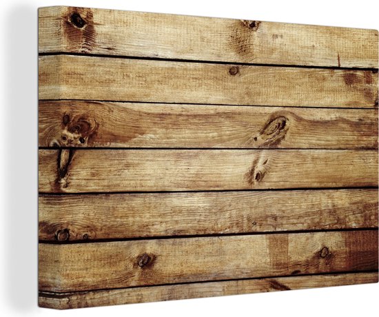 Tableau sur toile 140x90 cm - Décoration murale Bois - Planches - Structure - Décoration murale salon - Décoration chambre - Accessoires chambre - Peintures