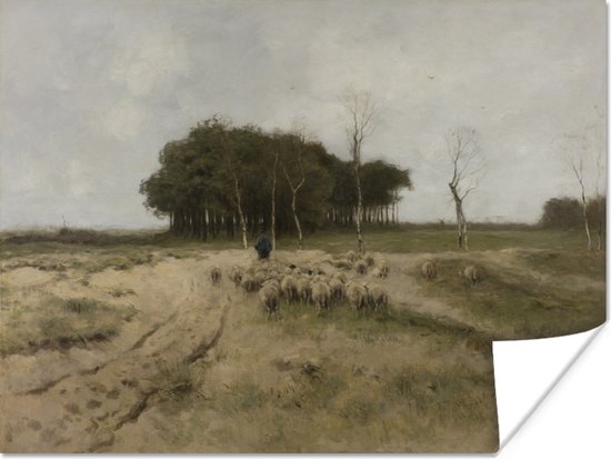Poster Heide bij Laren - Schilderij van Anton Mauve - 40x30 cm