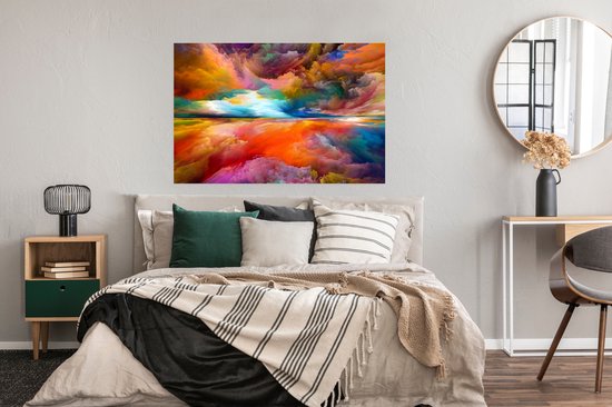 Affiche Peinture - Huile - Abstrait - Nuages ​​- 120x80 cm